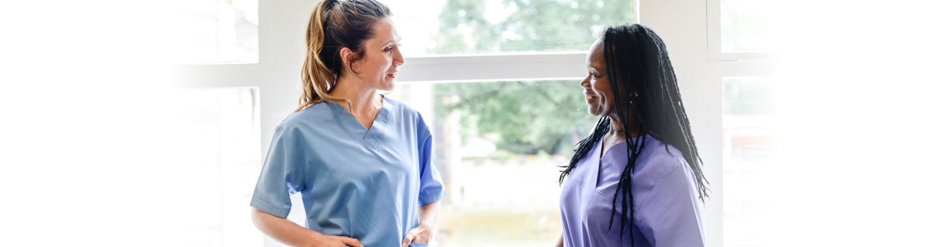 caregivers chatting